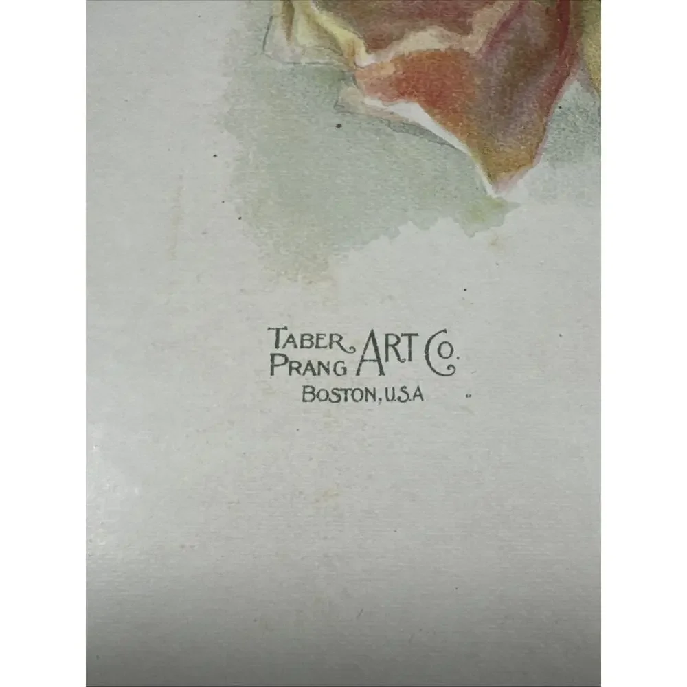1899 Dewy Roses Calendar By Tabor Prang Art Co Boston MA